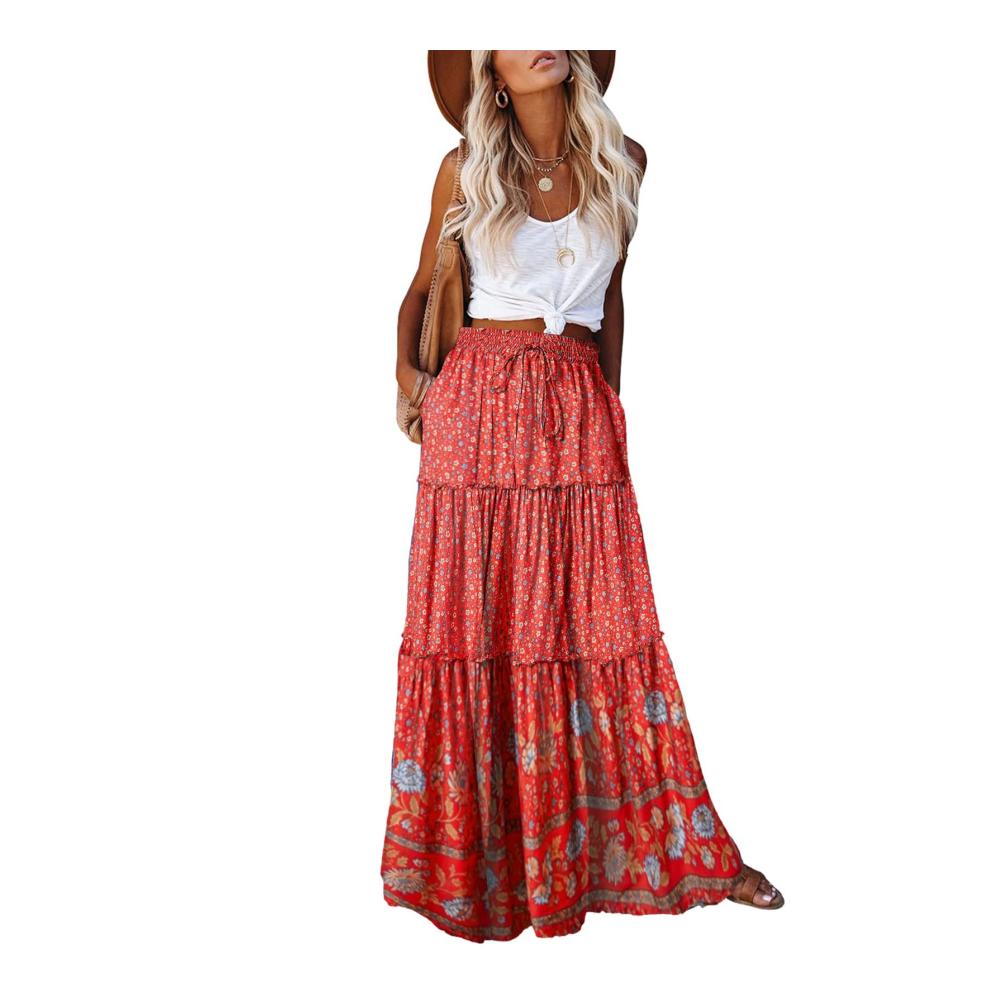 Z-retro Rotes Blumenmuster