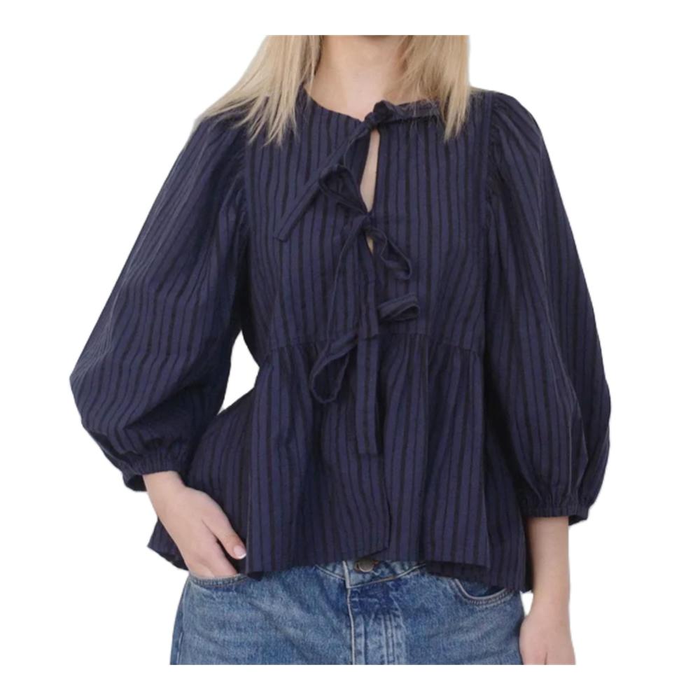 A Striped Navy Black