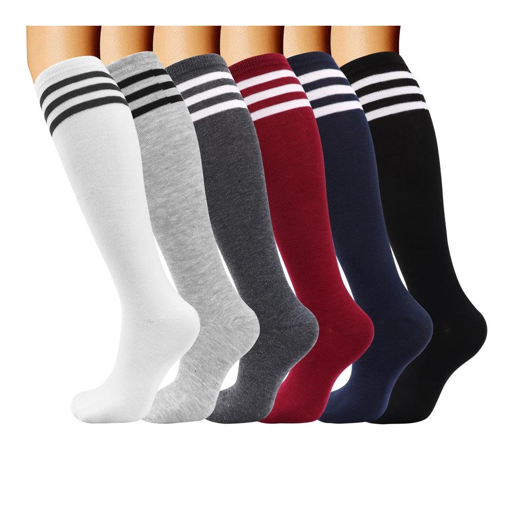 6 Pairs Knee High Socks Set-13