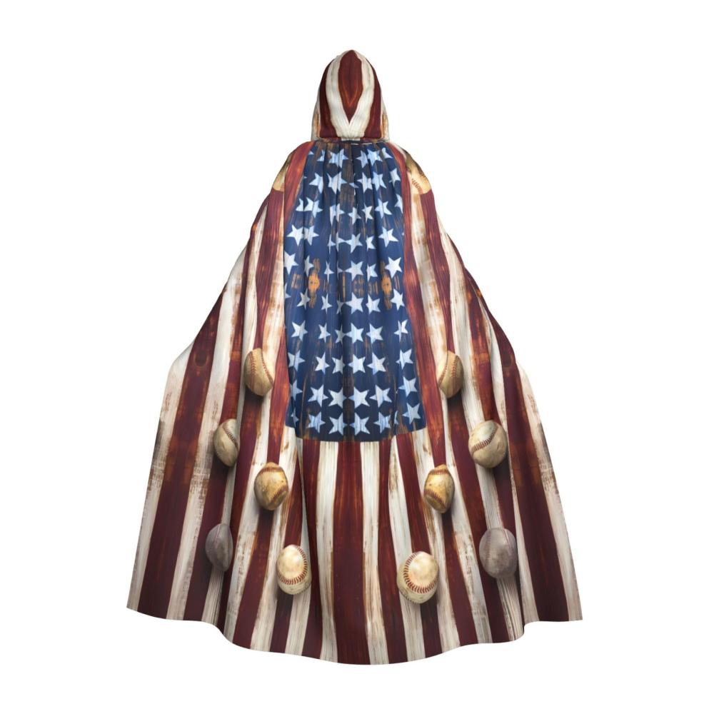 Amerikanische Flagge und Baseball