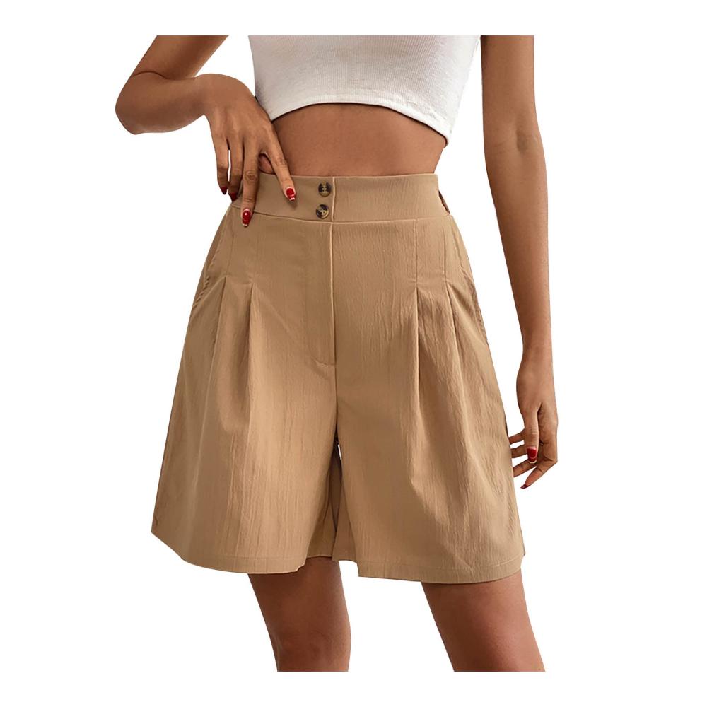 Khaki-7 Damen Sommer Leinenhose-138
