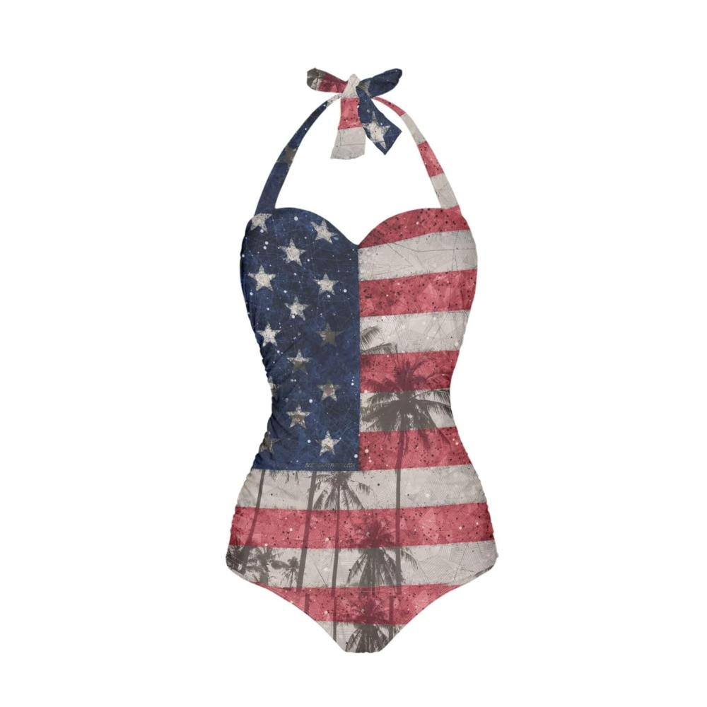 Vintage Usa-flagge Palme